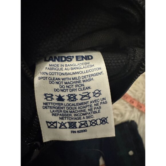 Lands' End Canvas Zippered Wristlet Zippered Pouch Black - Picture 7 of 9